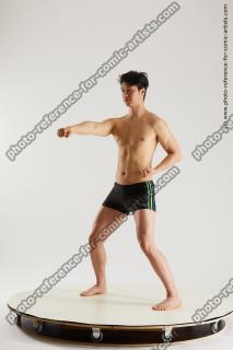asian man taekwondo poses lan 03b
